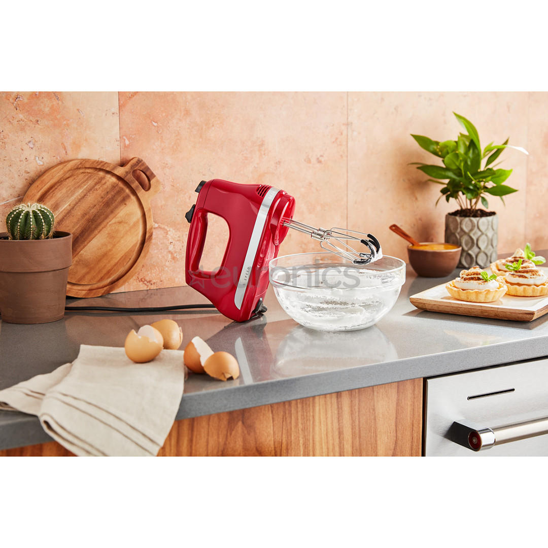 KitchenAid, 6 kiirust, punane - Käsimikser