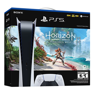 Sony PlayStation 5 Digital Horizon Bundle, 825 GB, white/black - Gaming console and game