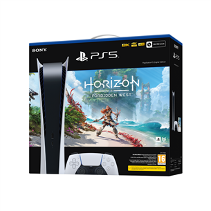 Sony PlayStation 5 Digital Horizon Bundle, 825 GB, valge/must - Mängukonsool ja mäng