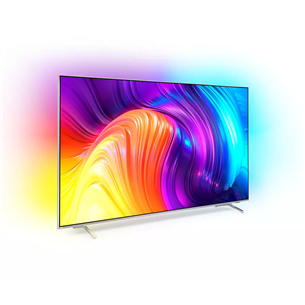 Philips The One PUS8807, 75", 4K UHD, LED LCD боковые ножки, серебристый - Телевизор