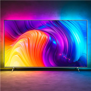 Philips The One PUS8807, 75", 4K UHD, LED LCD боковые ножки, серебристый - Телевизор