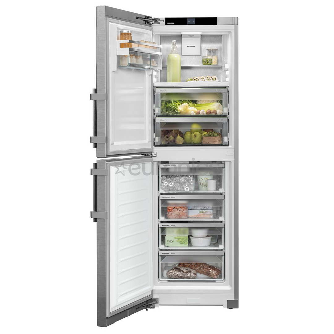 Liebherr, NoFrost, 314 L, height 186 cm, silver - Refrigerator