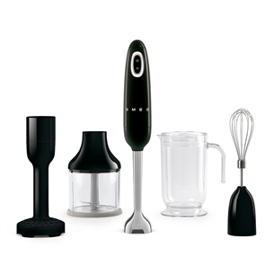 Smeg, 50's style, 700 W, black - Hand Blender HBF22BLEU