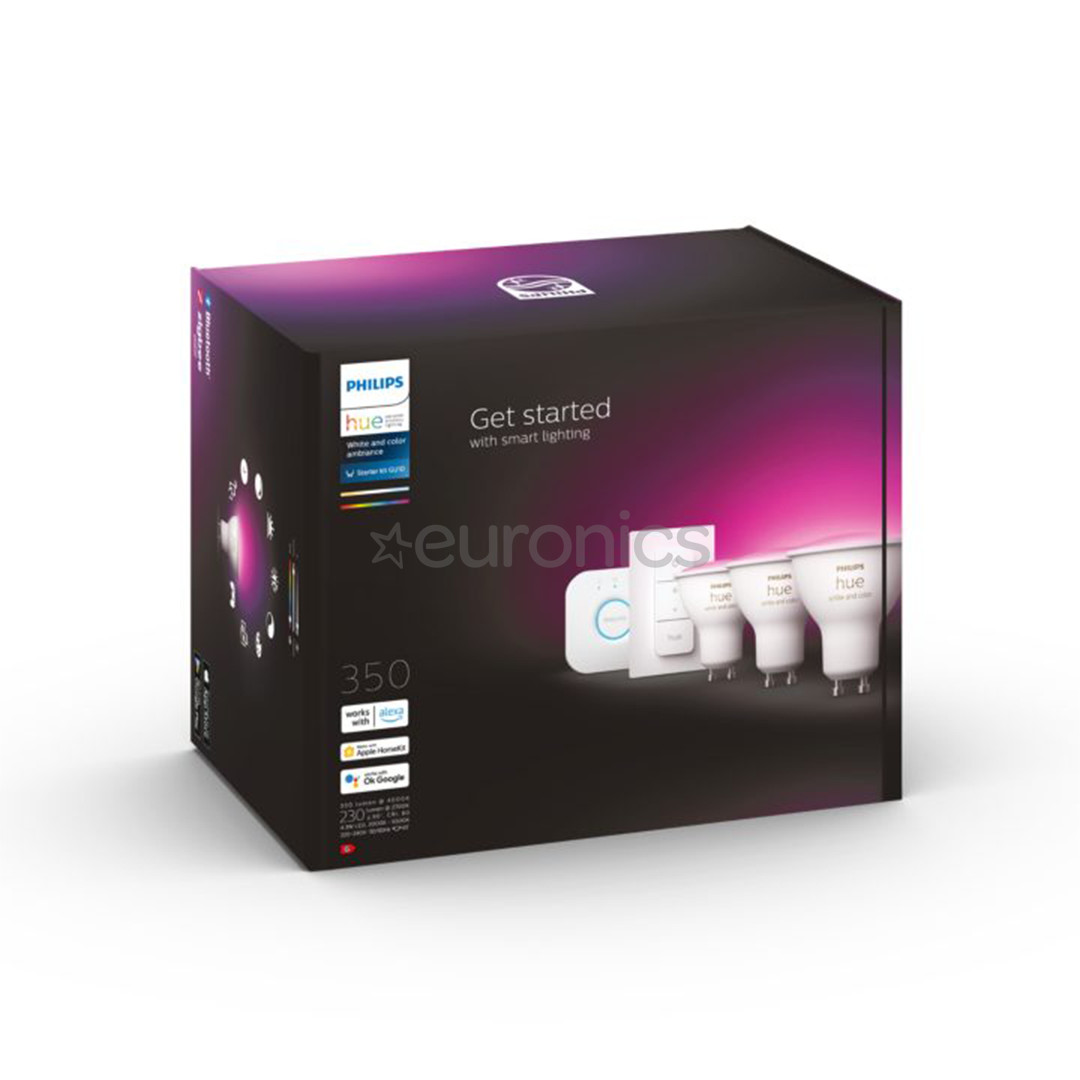 Philips Hue Starter Kit GU10, 3 шт., белый - Комплект умных ламп