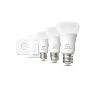 Philips Hue White and Color Starter Kit, E27, 3 шт., цветной - Комплект умных ламп