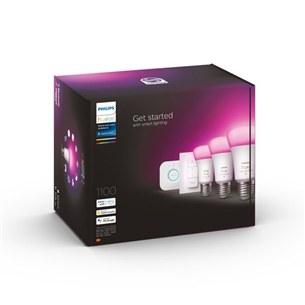 Philips Hue White and Color Starter Kit, E27, 3 шт., цветной - Комплект умных ламп