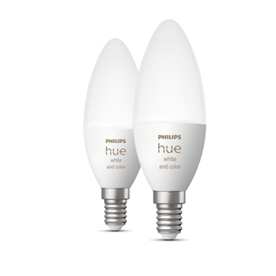 Philips Hue White and Color, E14, 2 шт., цветной - Умные лампы