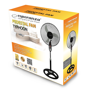 Esperanza, 50 W, black - Floor fan