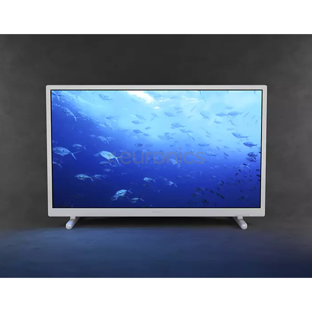 Philips, 24", HD, LED LCD, jalad äärtes, valge - Teler