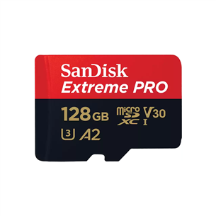 SanDisk Extreme Pro UHS-I, microSD, 128 GB - Mälukaart ja adapter SDSQXCD-128G-GN6MA