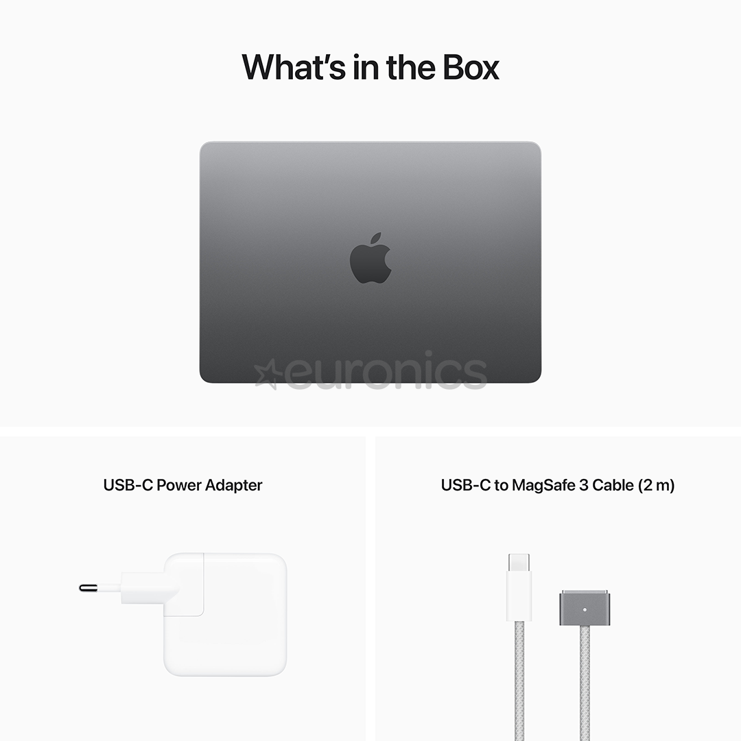 Apple MacBook Air 13" (2022), M2 8C/8C, 8 GB, 256 GB, SWE, space gray - Notebook