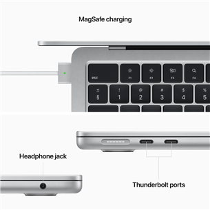 Apple MacBook Air 13" (2022), M2 8C/8C, 8 GB, 256 GB, SWE, silver - Notebook