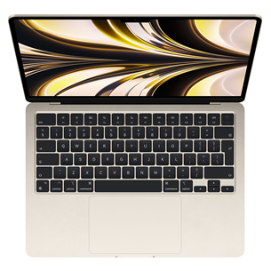 Apple MacBook Air 13 (2022), M2 8C/10C, 8 ГБ, 256 ГБ, SWE, золотистый - Ноутбук