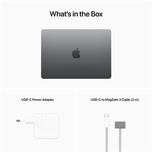 Apple MacBook Air 13" (2022), M2 8C/8C, 8 GB, 256 GB, RUS, space gray - Notebook