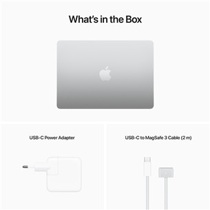 Apple MacBook Air 13 (2022), M2 8C/8C, 8 ГБ, 256 ГБ, ENG, серебристый - Ноутбук
