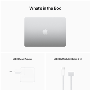 Apple MacBook Air 13" (2022), M2 8C/8C, 8 GB, 256 GB, ENG, hõbedane - Sülearvuti