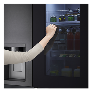 LG, InstaView, water & ice dispenser, 635 L, height 179 cm, black - SBS Refrigerator