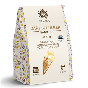 Revala, vanilje, 400 g - Jäätisepulber miksriga valmistamiseks 4745010242014