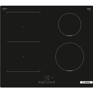 Bosch seeria 4, CombiZone, laius 59,2 cm, raamita, must - Integreeritav induktsioonpliidiplaat