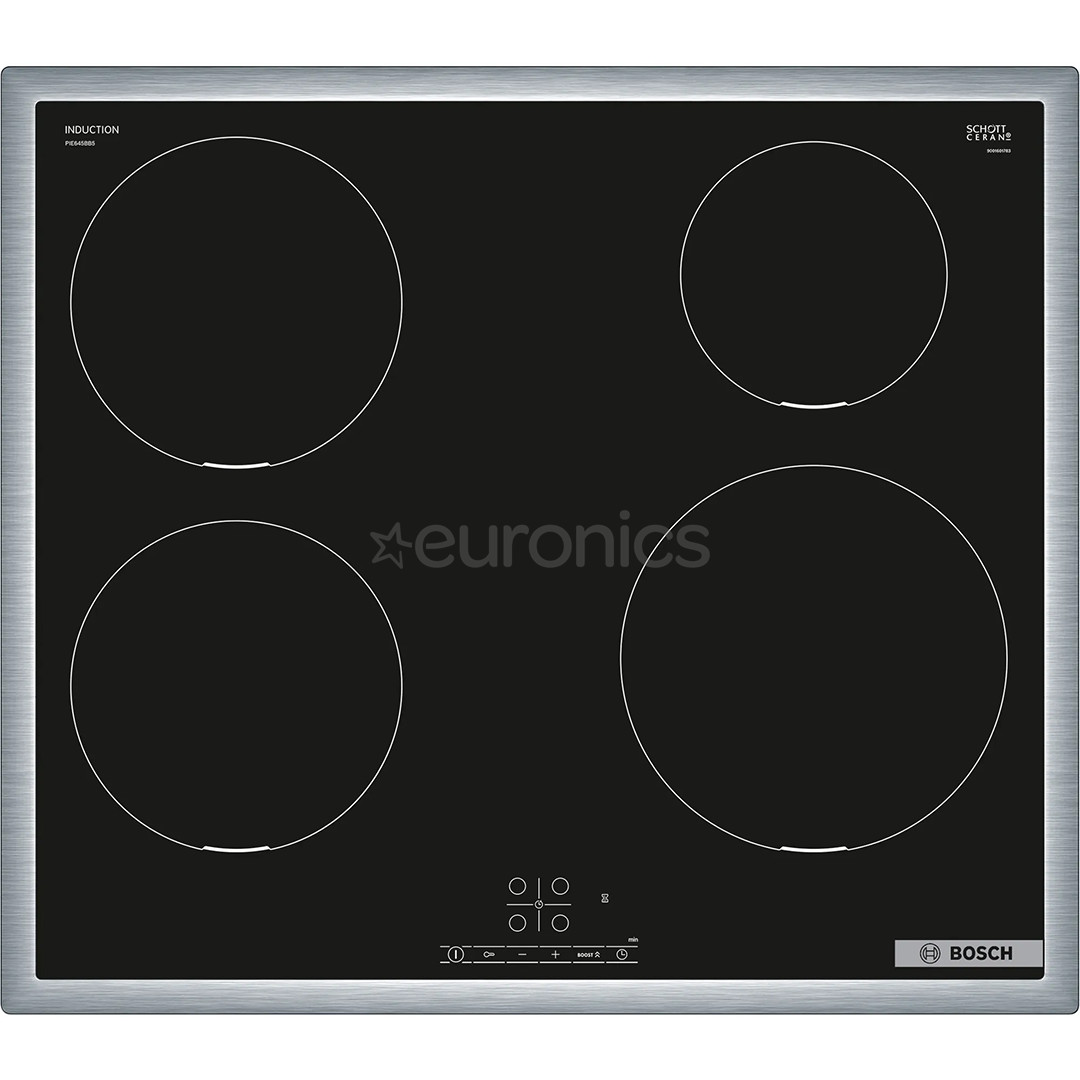 Bosch, width 58.3 cm, steel frame, black - Built-in Induction Hob