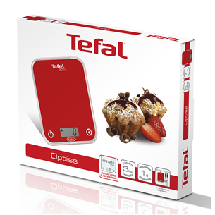 Tefal Optiss, до 5 кг, красный - Кухонные весы