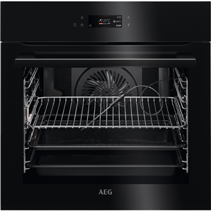 AEG AssistedCooking 8000, 71 L, pyrolytic cleaning, black - Built-in Oven BPE742380B