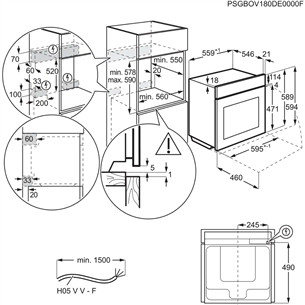 AEG AssistedCooking 8000, 71 L, pürolüütiline puhastus, must - Integreeritav ahi