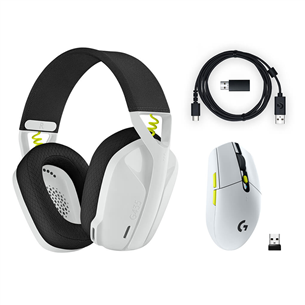 Logitech Wireless Gaming Combo G435 + G305, white - Headset and mouse bundle
