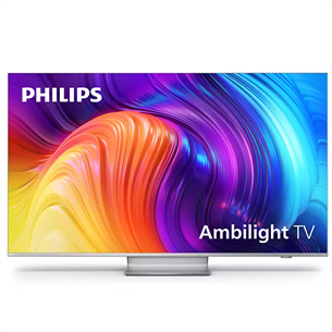 Philips The One PUS8807, 43", 4K UHD, LED LCD, центральная подставка, серебристый - Телевизор