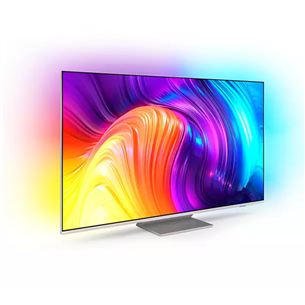 Philips The One PUS8857, 50", 4K UHD, LED LCD, central stand, silver - TV