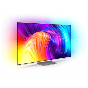 Philips The One PUS8857, 55", 4K UHD, LED LCD, центральная подставка, серебристый - Телевизор