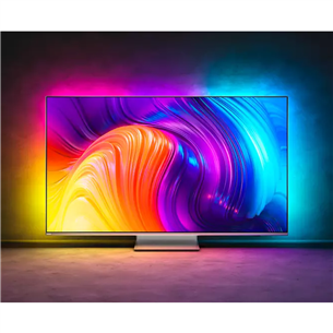 Philips The One PUS8857, 55", 4K UHD, LED LCD, central stand, silver - TV