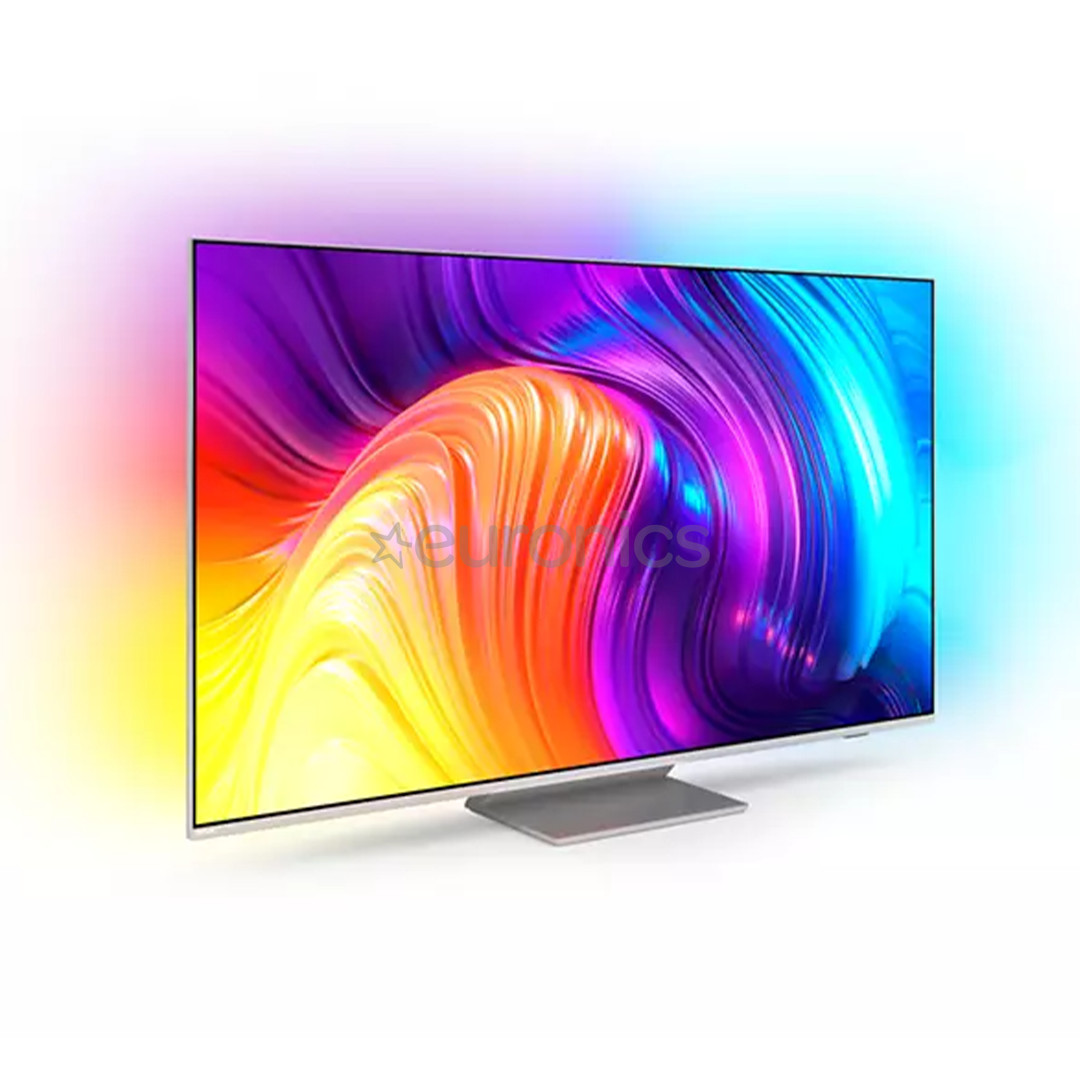 Philips The One PUS8857, 65", 4K UHD, LED LCD, central stand, silver - TV