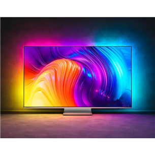 Philips The One PUS8857, 65", 4K UHD, LED LCD, центральная подставка, серебристый - Телевизор