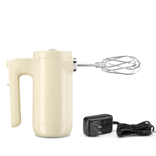 KitchenAid, beige - Cordless hand mixer