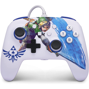 PowerA Nintendo Switch Enhanced Master Sword Attack Zelda Link, white - Nintendo Switch Controller 617885028649