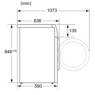 Bosch seeria 6, 9 kg, sügavus 59 cm, 1400 p/min - Eestlaetav pesumasin