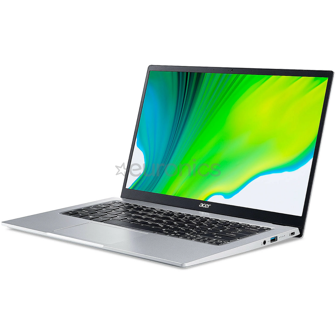 Acer Swift 1, 14'', FHD, Pentium N5030, 8 ГБ, 256 ГБ, ENG, серебристый - Ноутбук