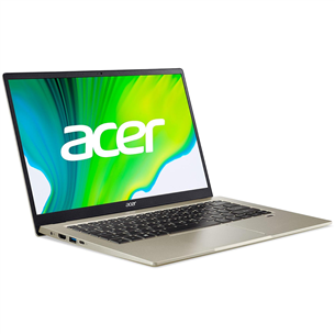 Acer Swift 1, 14'', FHD, Pentium N5030, 8 GB, 256 GB, ENG, kuldne - Sülearvuti