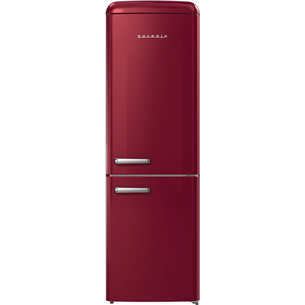 Gorenje, NoFrost, 300 л, высота 194 см, темно-красный - Холодильник ONRK619DR