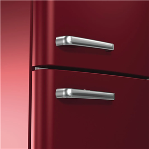 Gorenje, NoFrost, 300 L, height 194 cm, dark red - Refrigerator