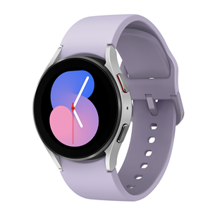 Samsung Galaxy Watch5, 40 мм, BT, серебристый / сиреневый ремешок - Смарт-часы SM-R900NZSAEUE