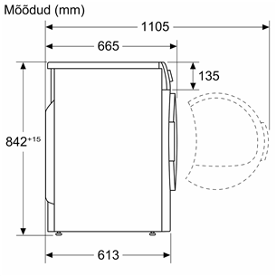 Bosch, 8 кг, глубина 61,3 см - Сушильная машина