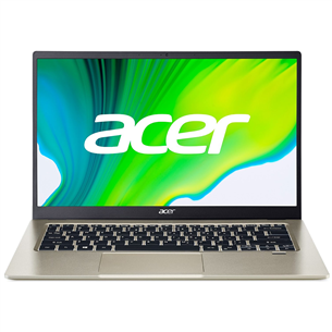 Acer Swift 1, 14 FHD, Pentium N6000, 8 ГБ, 256 ГБ, W11, ENG, золотистый - Ноутбук NX.A7BEL.005
