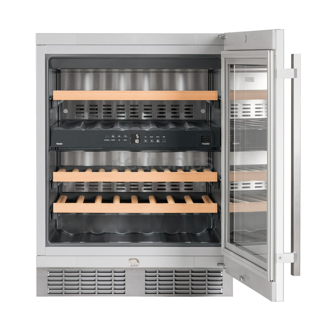 Liebherr, 34 bottles, height 82 cm, silver - Built-in Wine Cabinet