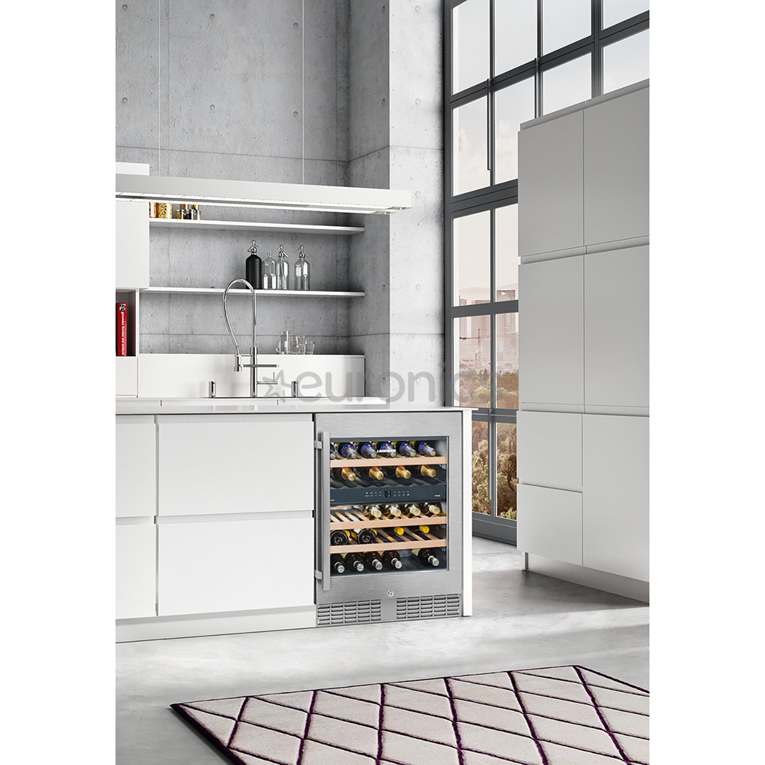 Liebherr, 34 bottles, height 82 cm, silver - Built-in Wine Cabinet