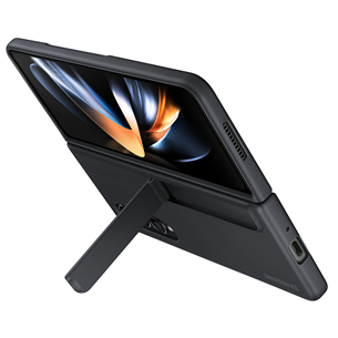 Samsung Galaxy Fold4 Standing Cover with Pen, must - Nutitelefoni ümbris Pen pliiatsiga