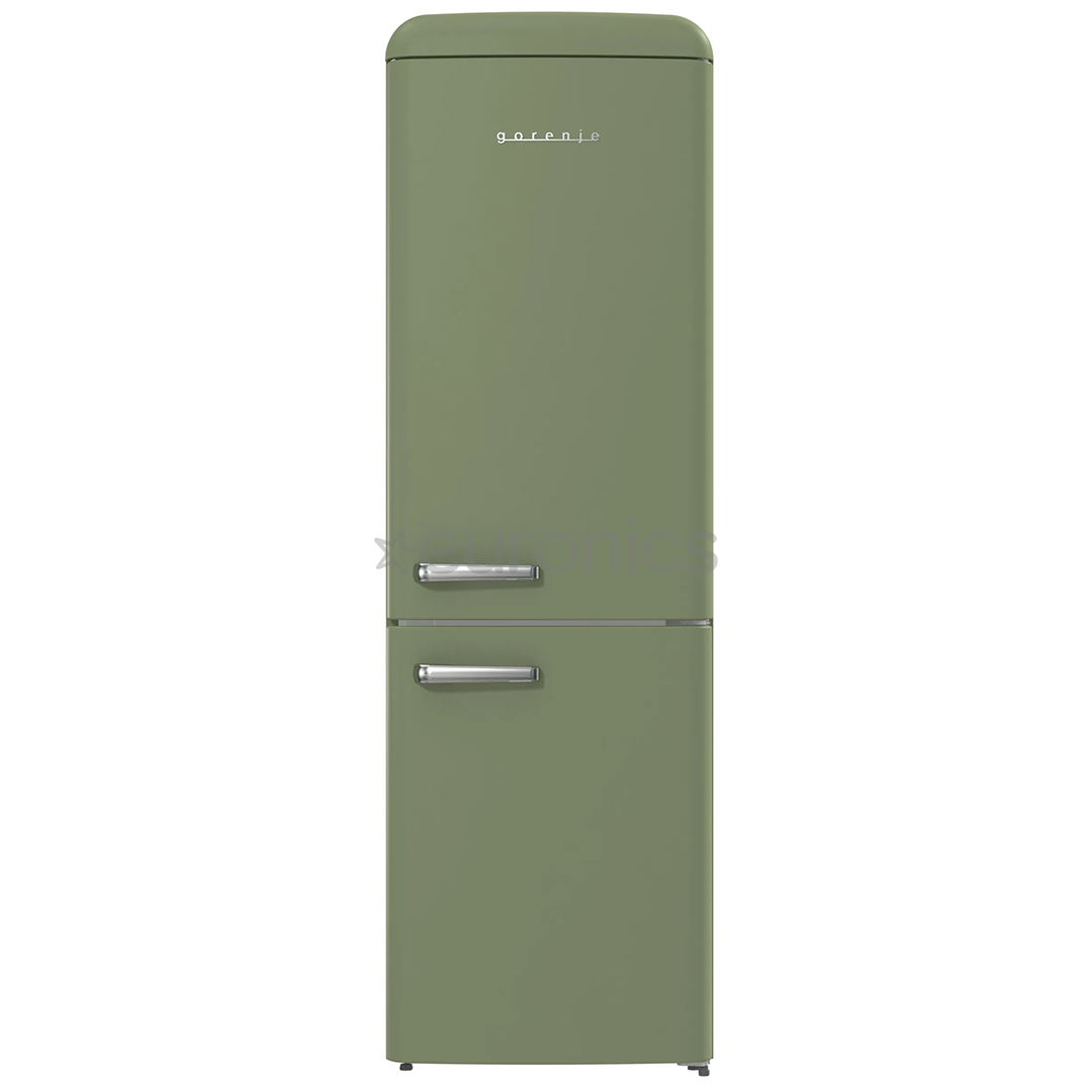 Gorenje, NoFrost, 300 L, kõrgus 194 cm, roheline - Külmik