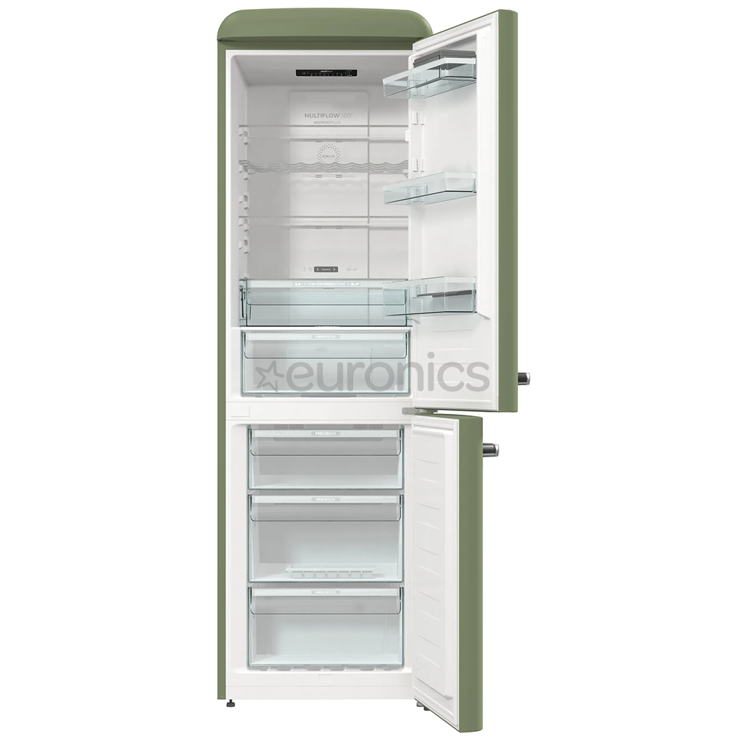 Gorenje, NoFrost, 300 L, kõrgus 194 cm, roheline - Külmik