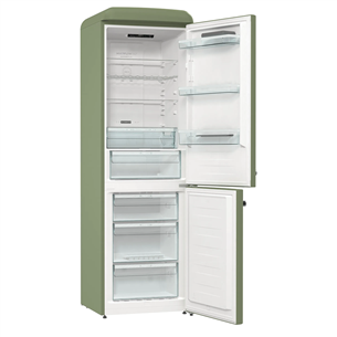 Gorenje, NoFrost, 300 L, height 194 cm, green - Refrigerator